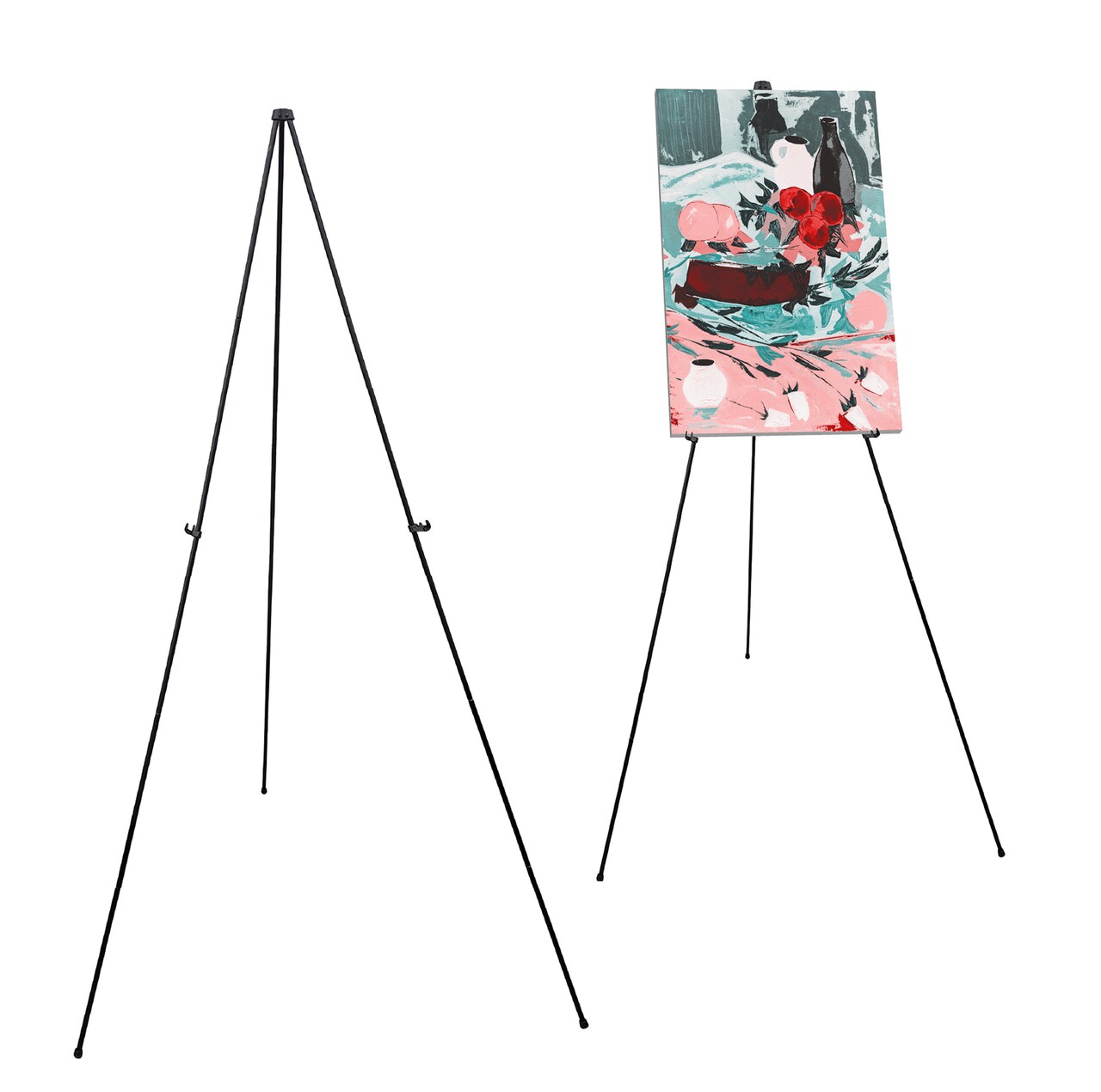 Audio-Visual Direct Lightweight Steel Telescoping Art Display Easel, Collapsible, 65 inches